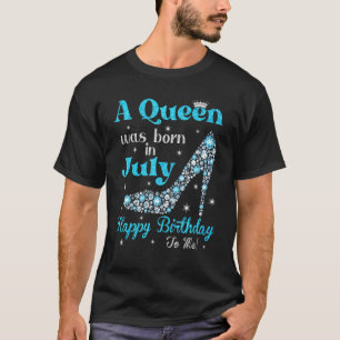 In juli werd een koningin geboren, gelukkig op zon t-shirt