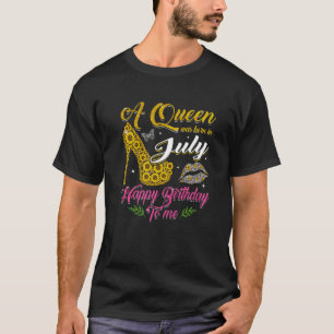 In juli werd een koningin geboren met zonnebloem-h t-shirt