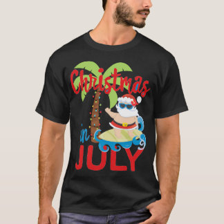 In Juli Zomer Santa T-shirt