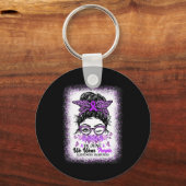In June We Wear Purple Alzheimer Awareness Messy B Sleutelhanger (Voorkant)
