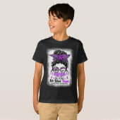 In June We Wear Purple Alzheimer Awareness Messy B T-shirt (Voorkant volledig)