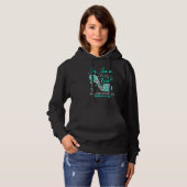 In June We Wear Teal Butterfly Scleroderma Awarene Hoodie (Voorkant volledig)