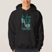 In June We Wear Teal Butterfly Scleroderma Awarene Hoodie (Voorkant)