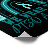 In juni Draag we Blauwgroen Ribbon Rainbow Warrior Poster (Hoek)