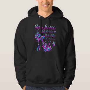 In juni Draag we Blue & Roze Butterfly Clubfoot Aw Hoodie
