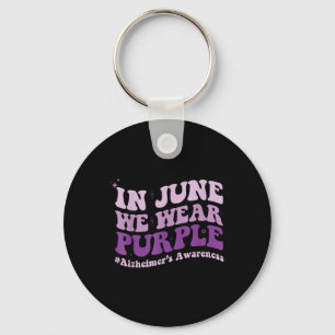 In juni Draag we de Paarse Heimer Awareness Month Sleutelhanger
