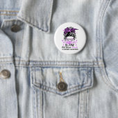 In juni Draag we de Paarse Heimerheimer Awareness Ronde Button 5,7 Cm (In situ)
