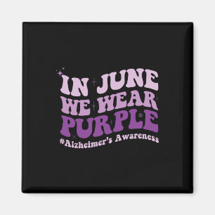 In juni Draag we Paarse Alzheimer Awareness Maand Magneet