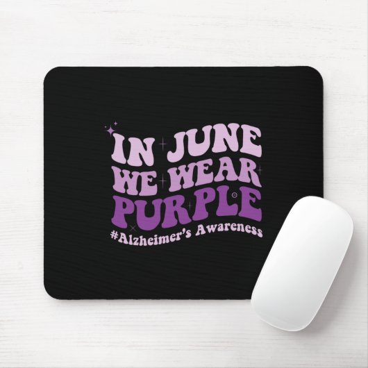In juni Draag we Paarse Alzheimer Awareness Maand  Muismat (Met muis)