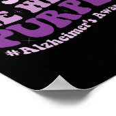 In juni Draag we Paarse Alzheimer Awareness Maand  Poster (Hoek)