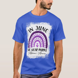 In juni Draag we Paarse Alzheimer Awareness Rainbo T-shirt