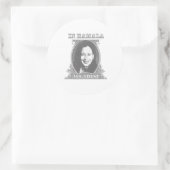 In Kamala We Trust - Kamala Harris Dollar Bill Ronde Sticker (Tas)
