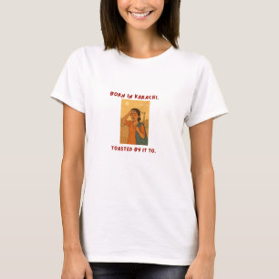 In Karachi geboren, door de zomer getekend T-shirt