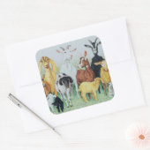 In klaver vierkante sticker (Envelop)