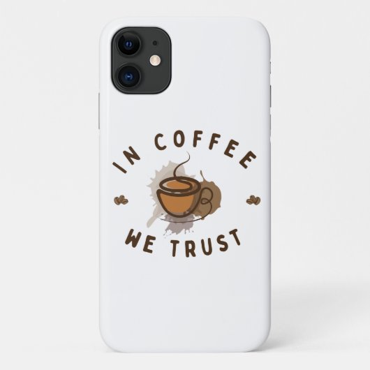 In koffie vertrouwen we grappig Case-Mate iPhone case (Achterkant)