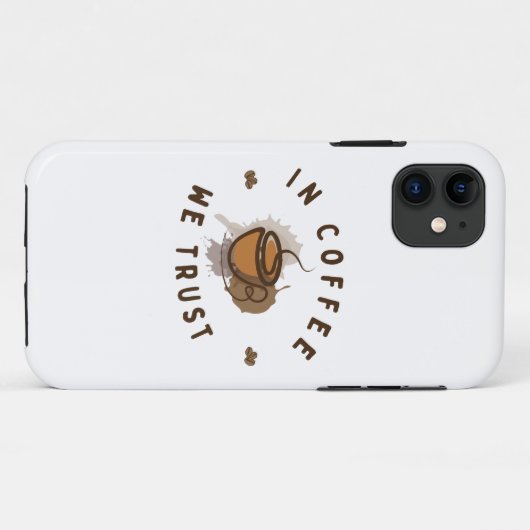 In koffie vertrouwen we grappig Case-Mate iPhone case (Achterkant (horizontaal))