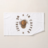In koffie vertrouwen we grappig handdoek (Handdoek)