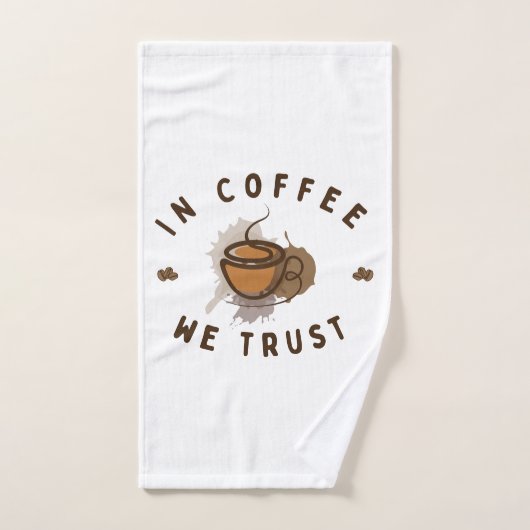 In koffie vertrouwen we grappig handdoek (Handdoek)