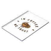 In koffie vertrouwen we grappig notitieboek (Linkerzijde)