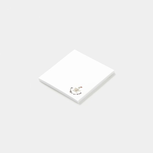 In koffie vertrouwen we post-it® notes (Schuin)