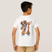 "In korst vertrouwen we" Grappige pizza T-shirt (Achterkant volledig)