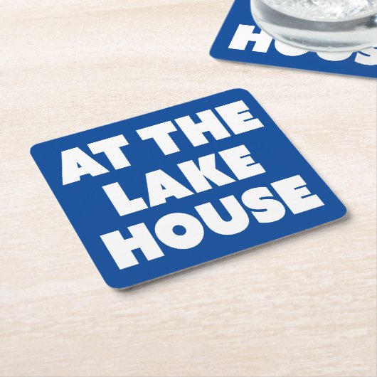 IN LAKE HUUSE KARTONNEN ONDERZETTERS (Schuin)