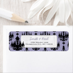  in Lavende Chandeliers Return Address Label