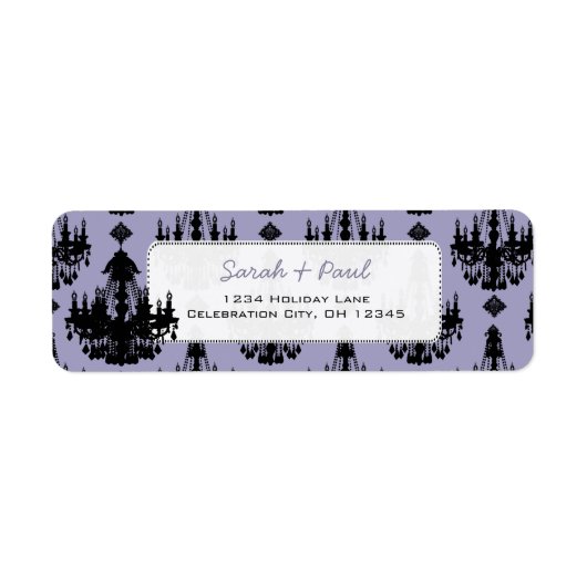 in Lavende Chandeliers Return Address Label (Voorkant)