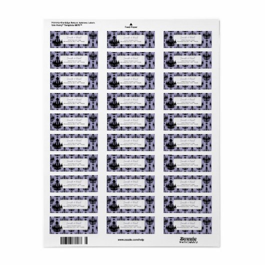  in Lavende Chandeliers Return Address Label (Full Sheet)
