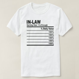 In Law Familie Voeding Feiten Custom Personalisere T-shirt