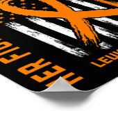 In Law Leukemie Kanker Bewustzijn Amerikaanse vlag Poster (Hoek)