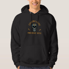 In leven blijven, aangedreven door koffie - schede hoodie
