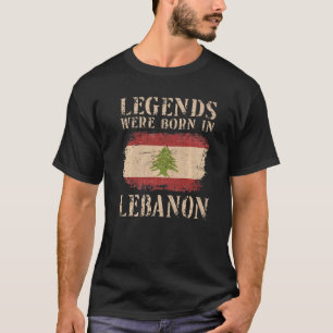 In Libanon werden Libanese vlaggenlegers geboren T-shirt