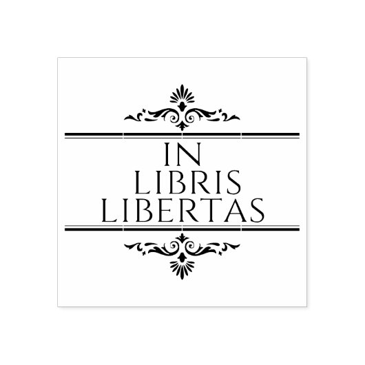 in libris libertas - in boekenvrijheid rubberstempel (Afrduk)