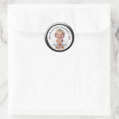 IN LICHTIG GEHEUGEN. Fotosticker personaliseren Ronde Sticker (Tas)