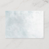 In Liefde Blauw Bloemen Wishing Well Bruiloft Informatiekaartje (Achterkant)