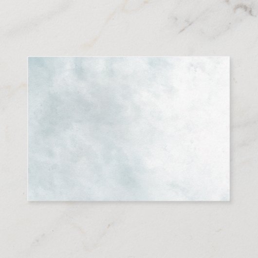 In Liefde Blauw Bloemen Wishing Well Bruiloft Informatiekaartje (Achterkant)