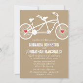 In liefde - Bruin fietsontwerp Wedding Invitations Kaart (Voorkant)