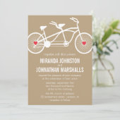 In liefde - Bruin fietsontwerp Wedding Invitations Kaart (Staand voorkant)
