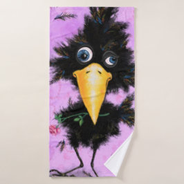 In Liefde Crow Bad handdoek Grappig