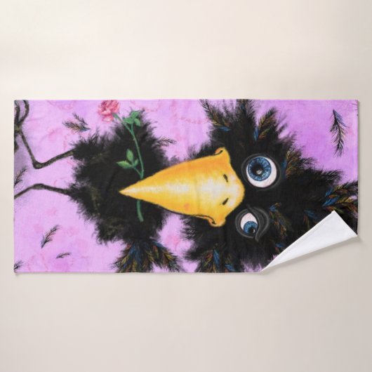 In Liefde Crow Bad handdoek Grappig (Badhanddoek)