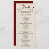In Liefde Eenvoudige Elegante Tekst Trouwprogramma Programmakaart (Voorkant / Achterkant)