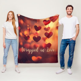In Liefde Gewikkelde Romantische Hartgloeiende Fle Fleece Deken