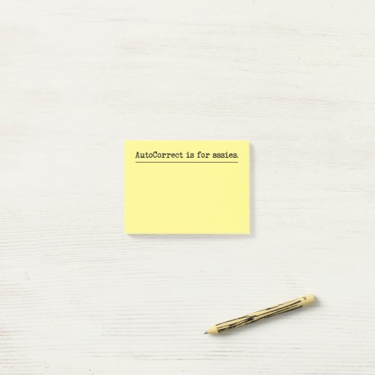 In liefde/haat met AutoCorrect Post-it® Notes (Op bureau)