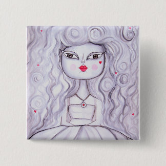 In-liefde-knop Vierkante Button 5,1 Cm