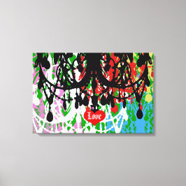 In Liefde Kroonluchter ~ 24x16 Canvas .75" Dik Afdruk