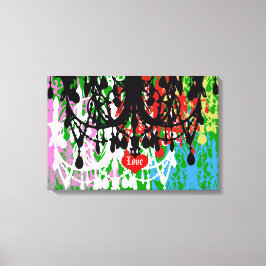 In Liefde Kroonluchter ~ 24x16 Canvas .75" Dik Afdruk