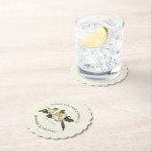 In Liefde -  Magnolia Bloemen Trouwgunst Kartonnen Onderzetters (Insitu)