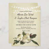 In Liefde -  Magnolia Bloemenbruiloft Kaart (Voorkant / Achterkant)