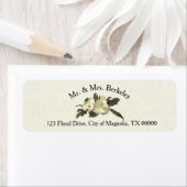 In Liefde - Magnolia Floral Wedding Custom Etiket (Insitu)